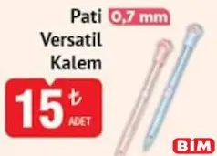 PATİ VERSATİL KALEM 0.7 MM fiyat ve kampanya bilgisi